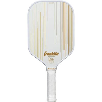 Franklin Signature Series Fiberglass White/Gold 13mm - Pickleball Paddle Franklin Signature Series Fiberglass White/Gold 13mm - Pickleball Paddle