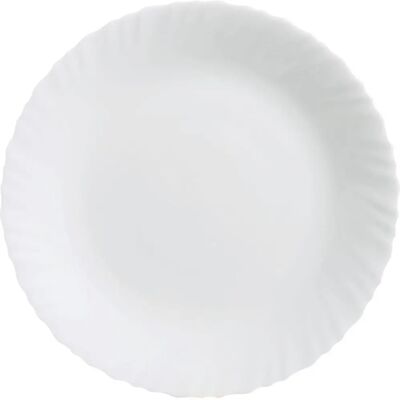 Assiette Luminarc Feston Blanc Résistante aux Chocs - Assiette - Publicité Assiette Luminarc Feston Blanc Résistante aux Chocs - Assiette - Publicité