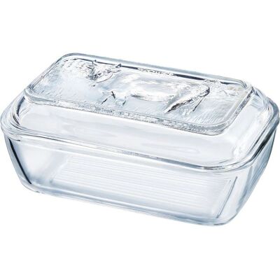 Luminarc Koe Wit Glas Boterhouder - Butter Dish Luminarc Koe Wit Glas Boterhouder - Butter Dish