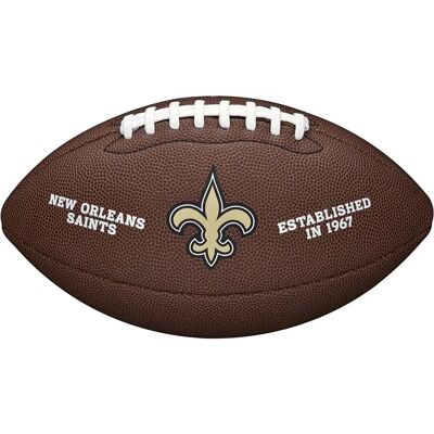 Wilson NFL Licensed Football New Orleans Saints - Size 9 Unisex Brown Official Wilson NFL Licensed Football New Orleans Saints - Size 9 Unisex Brown Official