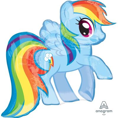 Jadeo Rainbow Dash 71 x 68 cm - Palloncino festa Jadeo Rainbow Dash 71 x 68 cm - Palloncino festa
