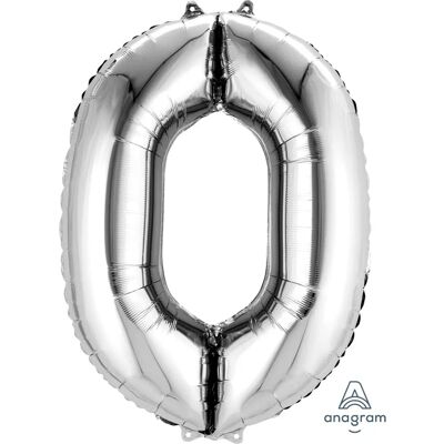 Amscan 2798001 Silber Nummer Foilballon - Party Dekoration Amscan 2798001 Silber Nummer Foilballon - Party Dekoration