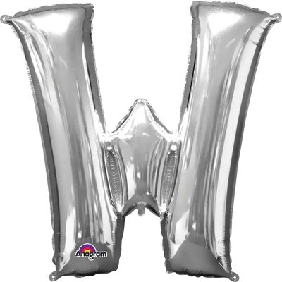 Ballon en aluminium lettre W - Décoration de fête - Publicité Ballon en aluminium lettre W - Décoration de fête - Publicité