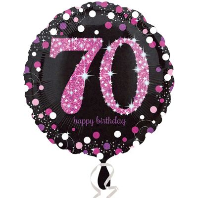 Amscan Pink 70er Partyballon - Partydekoration Amscan Pink 70er Partyballon - Partydekoration