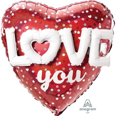 Amscan Herz-Foliensballon Valentinstag - Party-Dekoration Amscan Herz-Foliensballon Valentinstag - Party-Dekoration