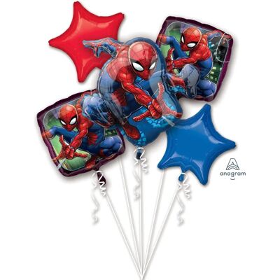 Ballons de fête Spider-Man Amscan - 5 ballons en feuille - Publicité Ballons de fête Spider-Man Amscan - 5 ballons en feuille - Publicité
