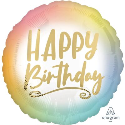 Amscan 4128701 Mehrfarbiger Happy Birthday Metallballon - Partydekoration Amscan 4128701 Mehrfarbiger Happy Birthday Metallballon - Partydekoration