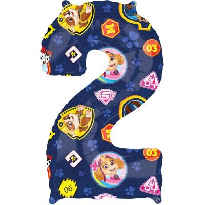 Amscan 66 cm Paw Patrol Nummer Ballon - Feestversiering Amscan 66 cm Paw Patrol Nummer Ballon - Feestversiering