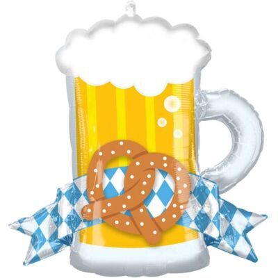 Amscan 4198975 Blauwe Witte Oktoberfest Bierseidel Ballon Amscan 4198975 Blauwe Witte Oktoberfest Bierseidel Ballon