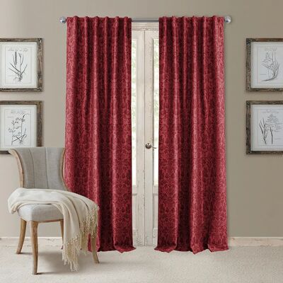 Tenda oscurante damascata floreale Elrene Home Fashions Antonia - Copertura finestra Tenda oscurante damascata floreale Elrene Home Fashions Antonia - Copertura finestra