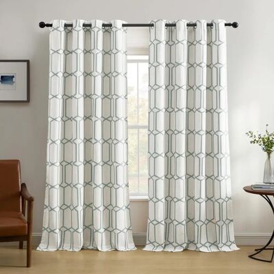 Elrene Home Fashions Kaiden Tenda in Lino Oscurante Geometrica - Pannello Tenda Elrene Home Fashions Kaiden Tenda in Lino Oscurante Geometrica - Pannello Tenda