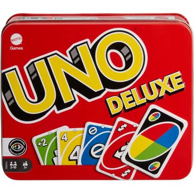 Mattel UNO Deluxe - Kaartspel - 108 Kaarten - Gezelligheid met Familie Mattel UNO Deluxe - Kaartspel - 108 Kaarten - Gezelligheid met Familie