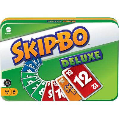 Mattel Skip-Bo Deluxe - Brettspiel für 2-6 Spieler Mattel Skip-Bo Deluxe - Brettspiel für 2-6 Spieler