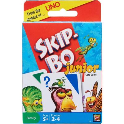 Mattel Skip-Bo Junior - Kortspill for Barn - Utdannings- og Bærbar Mattel Skip-Bo Junior - Kortspill for Barn - Utdannings- og Bærbar