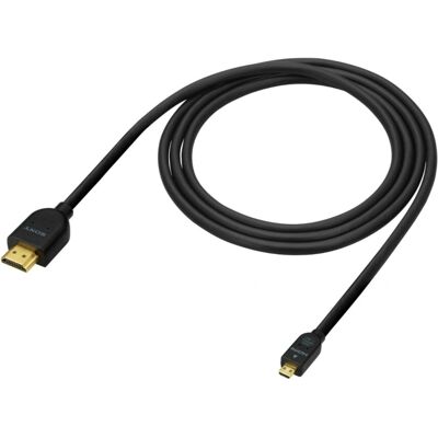 Sony - HDMI Micro D to A 1.5m - Musta - HDMI 1.4 - HDMI-kaapeli Sony - HDMI Micro D to A 1.5m - Musta - HDMI 1.4 - HDMI-kaapeli