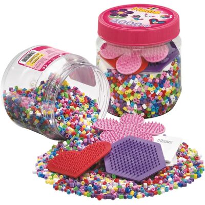 Kit di Perline Hama Rosa - 4000 pezzi per creatività Kit di Perline Hama Rosa - 4000 pezzi per creatività