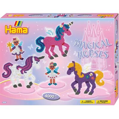 Zestaw Artystyczny Hama Magiczne Konie - 4000 Koralików Zestaw Artystyczny Hama Magiczne Konie - 4000 Koralików