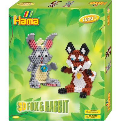 Hama 3247 Taide- ja askartelupeli - 3D Lahjapakkaus Susi & Kani Hama 3247 Taide- ja askartelupeli - 3D Lahjapakkaus Susi & Kani