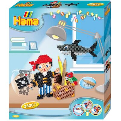 Hama 3251 Set Creativo Pirata - Confezione Regalo 2500 Perline Hama 3251 Set Creativo Pirata - Confezione Regalo 2500 Perline