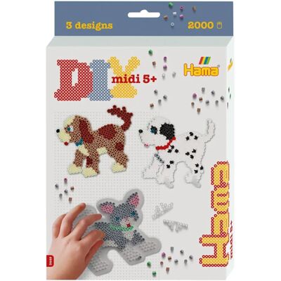 Hama 3449 - Fargerikt dyreperlesett - 2000 midi-perler Hama 3449 - Fargerikt dyreperlesett - 2000 midi-perler