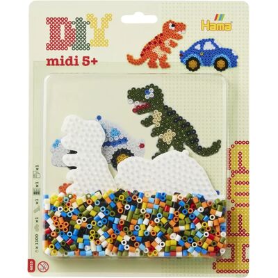 Set Creativo Hama per Bambini - Modello 384215-NC - Perline e Piattole Set Creativo Hama per Bambini - Modello 384215-NC - Perline e Piattole
