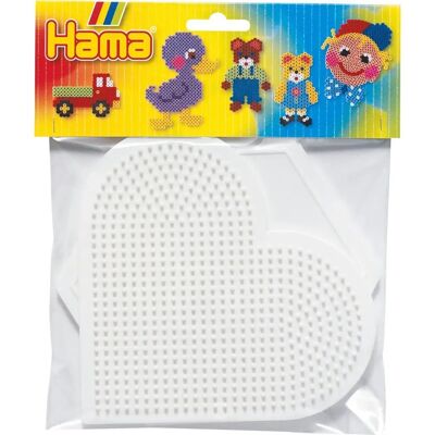 Hama Perlen Steckbrett Groß Herz und Hexagon - Bastelperlen Hama Perlen Steckbrett Groß Herz und Hexagon - Bastelperlen