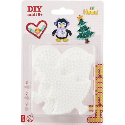 Hama Kreativ Perlen-Set mit 3 Pegboards - Weihnachtsbaum, Santa, Herz - Bastelset Hama Kreativ Perlen-Set mit 3 Pegboards - Weihnachtsbaum, Santa, Herz - Bastelset