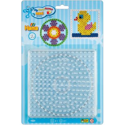 Hama Maxi Perlen Pärlplattor - 2 Stück - Kreis/Quadrat Hama Maxi Perlen Pärlplattor - 2 Stück - Kreis/Quadrat