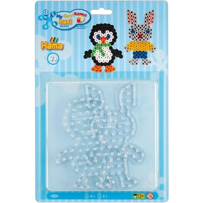Hama Maxi Perlenplatten Set - 2 St. - Pinguin/Kanin - Unisex Hama Maxi Perlenplatten Set - 2 St. - Pinguin/Kanin - Unisex