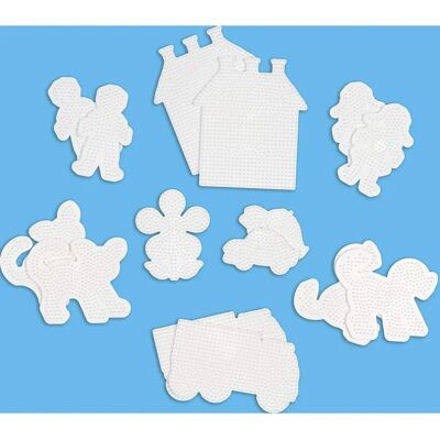 Hama Midi Piastre per Perline - 15 pz - Tema Città - Bianco - Perlen Steckplatten Hama Midi Piastre per Perline - 15 pz - Tema Città - Bianco - Perlen Steckplatten