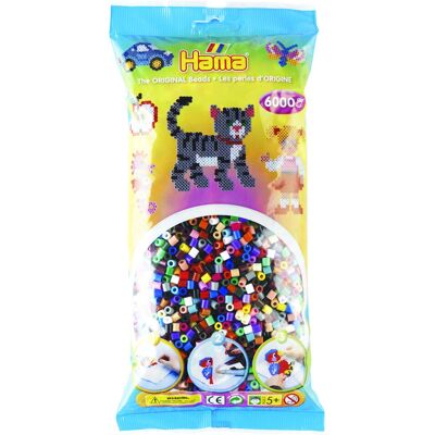 Hama 205-67 Brinquedo criativo - Contas multicoloridas - 6000 peças Hama 205-67 Brinquedo criativo - Contas multicoloridas - 6000 peças