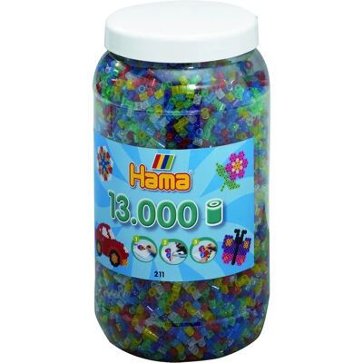 Hama 211-54 Wielokolorowe Korale z Brokatem - Zabawka/Rękodzieło Hama 211-54 Wielokolorowe Korale z Brokatem - Zabawka/Rękodzieło