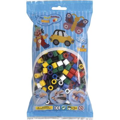 Hama Maxi Giocattolo di Arte e Craft - 500 Pezzi, Multicolore Hama Maxi Giocattolo di Arte e Craft - 500 Pezzi, Multicolore