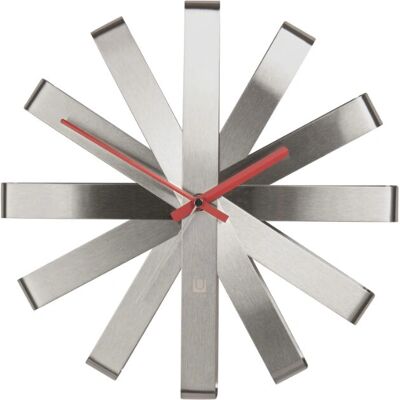 Ceas Ribbon de Umbra - Decorație modernă pentru perete din oțel inoxidabil Ceas Ribbon de Umbra - Decorație modernă pentru perete din oțel inoxidabil