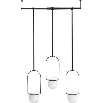 Umbra Model 1011748-660 Hanging Planter - Planter, Indoor, Black & White Umbra Model 1011748-660 Hanging Planter - Planter, Indoor, Black & White