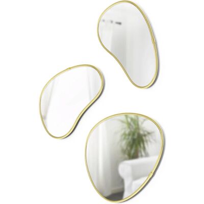 Umbra Hubba Oval Mässingsväggspegel, 3-pack Umbra Hubba Oval Mässingsväggspegel, 3-pack
