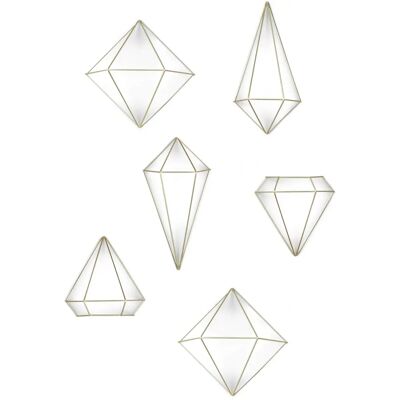 Umbra Brass Wall Decor Set of 6 - Wall Decor Umbra Brass Wall Decor Set of 6 - Wall Decor