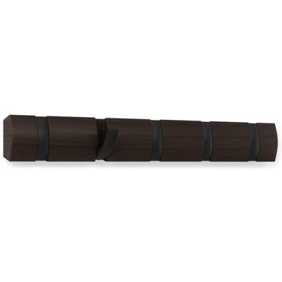 Wieszak ścienny Umbra 318850-048 - Czarny/Nut - Oszczędność miejsca, Nowoczesny Wieszak ścienny Umbra 318850-048 - Czarny/Nut - Oszczędność miejsca, Nowoczesny