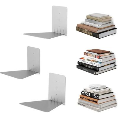 Umbra Model 560 - Zwevende boekenplanken set van 3 - Zilver Umbra Model 560 - Zwevende boekenplanken set van 3 - Zilver