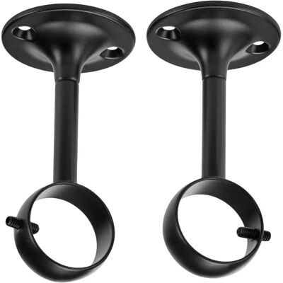 Supports pour tringle Amazon Basics - Montage au plafond, Noir, Pack de 2 Supports pour tringle Amazon Basics - Montage au plafond, Noir, Pack de 2
