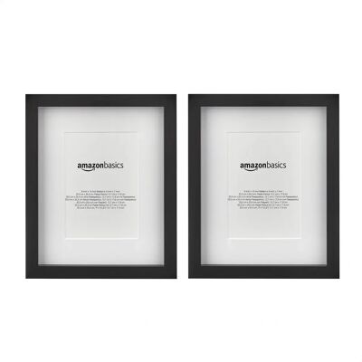 Amazon Basics Fotostativrahmen - 8" x 10" mit Passepartout - Schwarz - 2er Pack Amazon Basics Fotostativrahmen - 8" x 10" mit Passepartout - Schwarz - 2er Pack