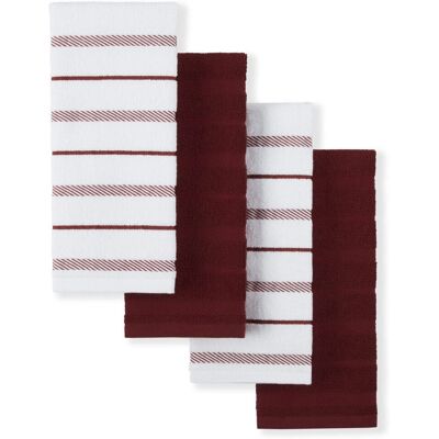 KitchenAid Albany Kitchen Towel 4Pack Set Smoked Paprika RedWhite - Kitchen Towel KitchenAid Albany Kitchen Towel 4Pack Set Smoked Paprika RedWhite - Kitchen Towel