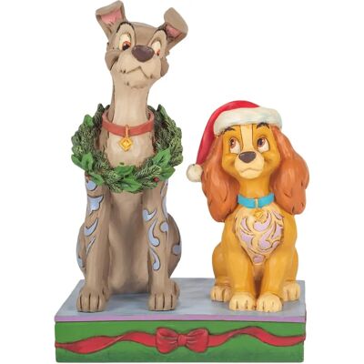 Disney Enesco Lady och Tramp Julfigur - 17cm Disney Enesco Lady och Tramp Julfigur - 17cm