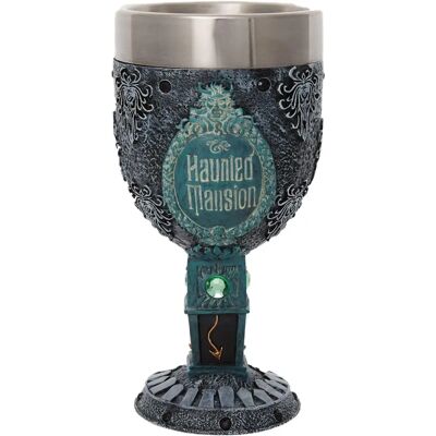 Disney Showcase Haunted Mansion Goblet - Clock, Gems, Handcrafted Disney Showcase Haunted Mansion Goblet - Clock, Gems, Handcrafted