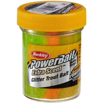 Appât de truite Powerbait Glitter - Appât de Pêche - Publicité Appât de truite Powerbait Glitter - Appât de Pêche - Publicité