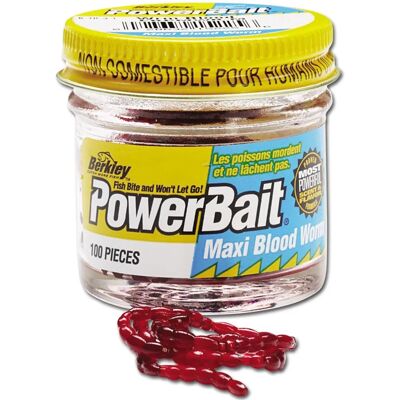 Berkley Powerbait Maxi Blood Worms - Appâts de pêche - Publicité Berkley Powerbait Maxi Blood Worms - Appâts de pêche - Publicité