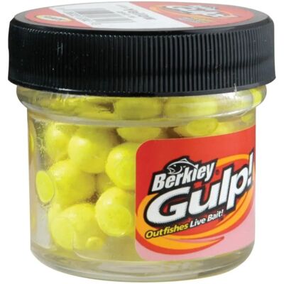 Œufs de Saumon Flottants Gulp - Appât de Pêche - Publicité Œufs de Saumon Flottants Gulp - Appât de Pêche - Publicité