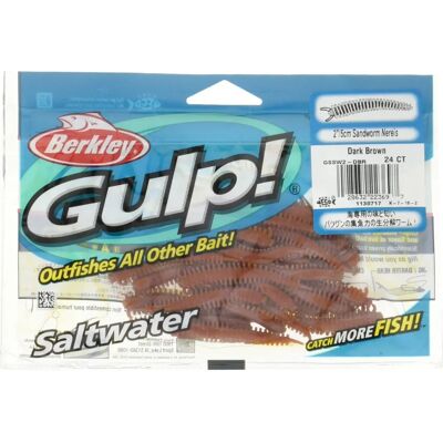 Berkley Gulp! SW Børstemark 15cm - Mørk brun - Fiskemel Berkley Gulp! SW Børstemark 15cm - Mørk brun - Fiskemel