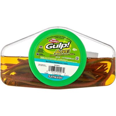 Berkley Gulp Alive Sandworm Soft Lure - Natural Action - Soft Lure Berkley Gulp Alive Sandworm Soft Lure - Natural Action - Soft Lure