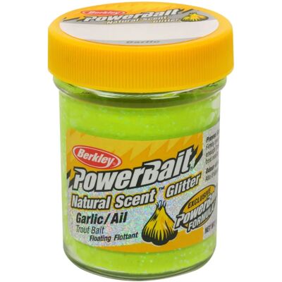 Berkley Garlic Powerbait Chartreuse - Appât de pêche - Publicité Berkley Garlic Powerbait Chartreuse - Appât de pêche - Publicité